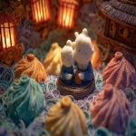 **<https://s.mj.run/grMOhq1kA28> <https://s.mj.run/GnGbrixvR3Q> <https://s.mj.run/8jxKtCZZP8o> <https://s.mj.run/5PLORpdLDIA> A Dramatic Marble-Moment of the Xiaolongbao Soup-Dumpling's God's Fall from Grace in Candyland --ar 3:2 --v 7.0** - Image #4 <@426654487248109579>