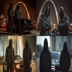 **2 St. Louis Based Rappers, wearing all black, black masks and hoods, gloves, up close and personal 8k professional photography shoot for an album cover, low light night time dynamic and cinematic. Under the Gateway Arch Standing by a black Trackhawk and a black Hellcat --ar 16:9 --v 7.0 --raw** - <@1060379121521279086> (fast)
-# Create, explore, and organize on [midjourney.com](<https://midjourney.com/imagine?from_discord=1>)