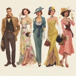 **imagery for a costume party that features clothing from different eras or decades** - Image #1 <@1069797133110214726>