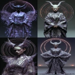 **the horned black winged lavender kimono queen spinning around the stars of light, she might be the one i take tonight --ar 2:3 --sref 2538114577 1717166573 --p ajjw9qi --exp 69 --sv 4 --s 666 --v 7.0** - <@788265797444173834> (fast)