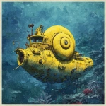 **a yellow navy ammonite amanita submarine down the sea --v 7.0 --raw** - Image #4 <@1071135204846096475>