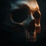 **realistic skull dramatically lit, creepy ominous style, unreal engine,** - Image #2 <@1175227597211303976>
