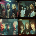 **reptilian 80s hair band, a band consisting of three young reptilian standing in a recording studio looking very bored, 1980s photo, documentary photo, VHS frame grab, timecode overlay, chromatic fringing, tracking noise, muted neon accents --ar 4:3 --v 7.0** - <@230763620764614656> (relaxed, stealth)