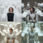 **young woman surrounded by white mannequins --v 7.0** - <@888546328244801596> (fast)
-# Create, explore, and organize on [midjourney.com](<https://midjourney.com/imagine?from_discord=1>)