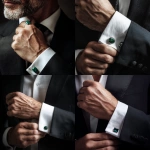 **A man wearing an elegant suit with simple yet sophisticated design. The focus is centered around one of his hands reaching for or lifting up to show off the stylish Cufflonks made from polished green dolomite crystal, creating a visually appealing contrast between a white shirt sleeve and black jacket., ultra-realistic photograph captured, high-resolution 20 megapixel with sony A7iii --ar 40:41 --v 7.0** - <@1064451214823129168> (fast)
-# Create, explore, and organize on [midjourney.com](<https://midjourney.com/imagine?from_discord=1>)