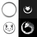 **white simple ring 💍 logo,3 lines, vector design circle foxfire, line art --ar 1:1 --seed 3975746857 --stylize 400 --v 6.1** - <@1010963827053043793> (relaxed)