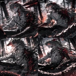 **In the woods, a dragon monster was burned. 282313 Anime, perfect details, glossy, anime style, HD 32k --ar 3:5 --raw --sref <https://s.mj.run/C4LBTfT22GA> <https://s.mj.run/kIk1DMj5RxA> <https://s.mj.run/qqPwqlnbEws> --sw 100 --stylize 700 --iw 0 --niji 6** - Variations (Strong) by <@409716268476923920> (fast)