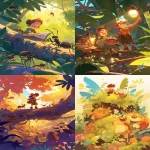 **children's book illustration feeaturing anthill adventures --ar 2:3 --niji 6** - <@1202719359680774145> (fast)