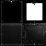 **A minimalist dark couture border**, black line art. Decoration exists ONLY in the four corners: each corner features a tiny, stylized element--a micro barbed wire knot, a nano crow skull, a minimal shattered diamond shape. These elements are connected by an almost invisible 0.5pt black stroke along the very edge. The effect is stark, luxurious, and leaves the central white rectangle completely pristine and huge. Luxury streetwear brand graphic template. --no pattern, no mid-border decoration, no fill --ar 2:3 --p tk2q1nv --raw --v 7.0** - <@1283386492076687404> (fast)
-# Create, explore, and organize on [midjourney.com](<https://midjourney.com/imagine?from_discord=1>)