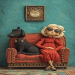 **a dog therapist given advice catastrophic cat lady laying on the couch claymation --ar 3:5 --s 250 --v 7.0** - Image #3 <@974789918188535848>