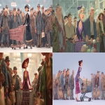 **a wealthy well dressed woman shopper pushing a cart in Costco, surrounded by men and women in dirty and worn clothing, style of Pixar animation, --ar 5:3** - <@1062998643696750602> (fast)