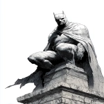 **Monochronolith batman wears time-traveling costume made of stone. Epic. Comic book cover. Full body. Low angle. Minimalistic. By Greg Capullo, by Frank Miller. --v 7.0 --c 5 --ar 2:3** - Upscaled by <@1052958752749387917> (relaxed)