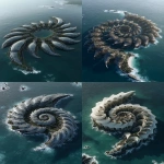 **<https://s.mj.run/5fdYI2MNpBM> a futuristic fractal shell building in the middle of a body of water, in the ocean cg society contest winner, spiralling, ariel view, merged, seashell housing, detailed renderings, realistic picture, arial shot, futuristic cloning facility, technology vs nature, quality rendering, hd rendering , dark ocean, muted tones --ar 2:3 --v 7.0** - <@959777835499798548> (fast)