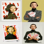 **<https://s.mj.run/czsCYWGq5LA> <https://s.mj.run/aErCJbxDdx0> 1860, queen bling, parquet typography playing cards with illustrated french woman face, antique vibe, wood tones --sref <https://s.mj.run/Ox0wEYzki9I> --v 7.0 --p s7fydcn --iw .50 --sw 50 --raw --ar 8:11 --s 250 --oref <https://s.mj.run/HrEKFSAavvc>** - <@1059292469474373672> (turbo, stealth)