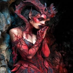 **❤️ 🔥 👹 😈 speleothem demon queen --p tvgdds9 zzmkt1u --ar 5:7 --sref 2673615244 --sw 50** - Image #1 <@370960263245070346>