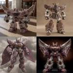 **The mighty Lavender Xenozord --chaos 30 --ar 5:6 --raw --profile snkbdum --stylize 500 --v 7.0** - <@161240424890105856> (relaxed)