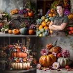 **photo professionnelle, photo promotionnelle, citrouilles fleuries, pour boutique de fleurs --v 7.0** - <@864083879194525716> (fast)