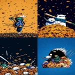 **🍂🦨🏹⚔️ 🌈✏️ --ar 4:7 --sref 728762062 2086123998 3605286650 22 --sw 100** - <@370960263245070346> (fast)