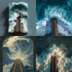 **a wave crashing into a railroad spike. Art deco, magnificent, view from above** - <@320720020030226435> (fast)
-# Create, explore, and organize on [midjourney.com](<https://midjourney.com/imagine?from_discord=1>)
