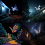 **POV facing at the front yard of a home in the pitch black night, large colorful sparkly butterfly is spiraling upward in flight on the right of the viewpoint** - <@617438927111979019> (fast)
-# Create, explore, and organize on [midjourney.com](<https://midjourney.com/imagine?from_discord=1>)