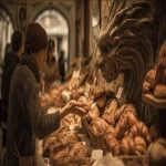 **<https://s.mj.run/52NbkCRsenY> viennoiserie weird encounter --ar 16:9 --v 7.0 --raw** - Image #1 <@1071135204846096475>