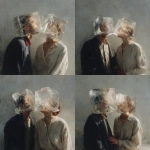 **Heads in transparent ice blocks,painting, surrealism, René Magritte The Lovers Paris 1928 Wearing snowflake macrophotography fabric, red love letters from the heart <@1077492926550134864> --v 7.0 --s 750 --p 3yk8su5** - Variations (Strong) by <@1077492926550134864> (fast)
-# Create, explore, and organize on [midjourney.com](<https://midjourney.com/imagine?from_discord=1>)