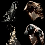 **elegant bride and groom silhouette. Romantic, on black background, white flowers, veil, realistic, warm highlights,** - <@1015760515127050260> (fast)