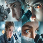 **Ultra-realistic photo, crisp focus, high resolution, no distortion. Teenager aged 15-17 in a bright lab or clinic simulation room, eyes lit up while viewing a slide under a microscope or checking vitals on a training mannequin. Soft window light, gentle bokeh, clean white surfaces with slight color accents (teal/blue). Editorial style, realistic skin texture, precise details on hands and instrument, no logos or brands. --ar 3:2 --quality 2 --s 250 --raw** - <@1108853965199769681> (fast)