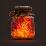 **magical jar of fire, in the style of dungeons and dragons item illustration** - Image #2 <@878478340170866709>