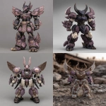 **A Lavender megazord made of xenomorph parts --chaos 30 --ar 5:6 --raw --profile snkbdum --stylize 500 --v 7.0** - <@161240424890105856> (relaxed)