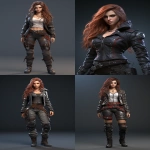 **Full-length image of a character, character asset on a gray background, 3D character on a gray background in full length, Katarina from the game League of Legends --ar 11:16 --s 250 --v 5.2** - <@1075356562295635968> (fast)