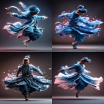 **handsome, young chinese man , wearing a blue and white soft, flowing Hanfu style robe chaos, in a full body, flying in the air pose --ar 18:25 --p f6gpn1a --v 7.0** - <@1064451214823129168> (fast)