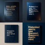 **Modern motivational poster design with a strong masculine aesthetic. Bold, centered typography displaying the quote: "Prioritize your physique. Guard your character. Sharpen your mind." Sleek, minimal layout with high contrast. Deep navy blue or charcoal background with subtle gradients. Soft ambient rim-lighting behind the text for depth. Thin gold or silver accent lines. Abstract geometric shapes in the background--faint, elegant, and futuristic. Strong sense of discipline and power. Clean grid alignment. High-end editorial quality. Subtle Elev8 Motivus branding at the bottom. Premium print design, crisp edges. 24x36 aspect ratio, ultra-high resolution.** - <@421358622107500554> (fast)