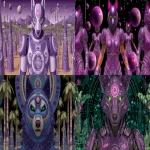 **"JU!CE THE WOLF", a purple 7 foot tall cybernetic wolf man with green glowing eyes glaring through a hot pink visor. the cybernetic wolf man is a time traveler from the year 7787 rendering like blender and unreal engine. 4K high definition full body shot Filmed from a front view, Cosmic exploration of a lost planet, while stalking through the foreign terrain and alien vegetation in a sleek form-fitting exo suit --ar 16:9 --sref 4240880785 2348464004 --s 750 --c 17 --weird 124** - <@1256109111787917423> (relaxed)
-# Create, explore, and organize on [midjourney.com](<https://midjourney.com/imagine?from_discord=1>)