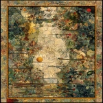 **Cosmography tapestry of a uniquely gorgeous mystery in the styles of Schiele, Klee, and Klimt, magical realism haute vivid dreamscape, rococo extravagance sumptuous shapes rich colors, watercolor borders the edges of the photograph --ar 4:5** - Image #3 <@948741381743083580>