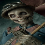 **very elegant female zombie holding a parasol, and smiling, down view --ar 9:16 --p 3szibf7 --s 1000 --v 7.0** - Upscaled by <@1071437900610293863> (fast)