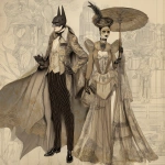 **haute couture Parisian batman retro belle epoque golden age --v 7.0 --p w6x4hfv --s 50** - Upscaled by <@997245562065789039> (relaxed)