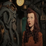 **<https://s.mj.run/Ihi8efCfA30> Miss Nautilus visiting a tenebrous submarine and meeting captain nemo --ar 7:5 --v 7.0 --raw** - Image #3 <@1071135204846096475>
