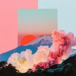 **fumarole eerie painting with a color scheme of monochromatic black and white with a pop of Color. The painting uses cross-hatching and palette knife techniques, inspired by analog horror, grunge Polaroids, ukiyo-e and retro Japanese horror. The mood is mysterious and unsettling --p v95am5p** - Image #4 <@948741381743083580>