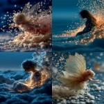 **winters fairy emerging from a pile of snow falling like gradient neon glowing particles quality snowflake macrophotography, studio photo against azure bg --v 7.0 --ar 4:5 --raw --c 5 --s 1000** - <@1152889510158401576> (fast)
-# Create, explore, and organize on [midjourney.com](<https://midjourney.com/imagine?from_discord=1>)