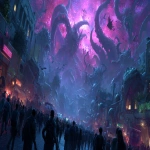 **cosmic demon army chaos horde rampaging through modern streets. --ar 16:9** - Image #4 <@1071816075978752071>