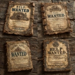 **medieval help wanted poster. "HELP WANTED" at the very top, and "ADVENTURERS REQUIRED" directly beneath that. Blank space in the center for private details. "PANDORAS HIDEAWAY" at the bottom. --s 750 --v 7.0** - Variations (Strong) by <@337764771497508866> (turbo)