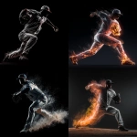 **baseball transforming into pitcher black background** - <@698304093076193312> (fast)