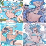 **An elf boy, cyan blue hair, cyan blue eyes, with generous and delicate curves, wearing swim shorts::1 girl::-0.5 , camera appinterface::1 --ar 9:16 --raw --profile 8u4ruoq t8doast --stylize 50 --niji 6** - <@409716268476923920> (fast)
-# Create, explore, and organize on [midjourney.com](<https://midjourney.com/imagine?from_discord=1>)