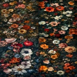 **vintage dark floral pattern, moody and mysterious with an array of wild flowers in muted tones, creates a dreamy atmosphere. --ar 4:7 --v 6.0 --s 250** - <@756269320539209761> (fast)
