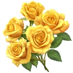 **ultra realistic cartoon animated chobi style dozen yellow roses. Make it PNG style** - Image #4 <@1168003896543817728>