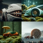 **Ammonite amanita concept car. Car magazine photography. Depth of field.** - <@1052958752749387917> (relaxed)