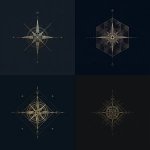 **luxury line art of a compass merged with a geometric cube or grid pattern, symbolizing strategy and direction, single color foil design, minimal and sophisticated composition, no human figures, vector emblem style, modern premium consulting identity** - <@1141890881742458911> (relaxed)
-# Create, explore, and organize on [midjourney.com](<https://midjourney.com/imagine?from_discord=1>)