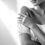 **close view of a woman's arms . white soft ambiance. white pastel. blac, and white photo for a beauty center** - Image #2 <@525310115033645076>