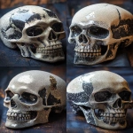 **patchwork beads telomere skull glowing LED Native American --s 250 --v 6.1 --ar 3:4 --cref <https://s.mj.run/2WTFRFHEf-Q> --sref <https://s.mj.run/-GwDPE3Qlfg> <https://s.mj.run/UkIEUQrsDTQ>** - Variations (Strong) by <@548015168957972483> (fast)